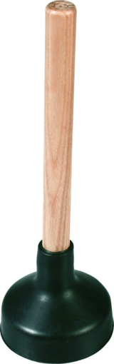Obrázek z Zvon na wc s dřevěnou rukojetí gumový 1ks 