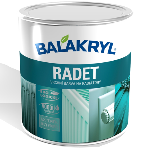 Obrázek z Balakryl Radet vrchní barva na radiátory bílý LESK 0100 0,7 kg 