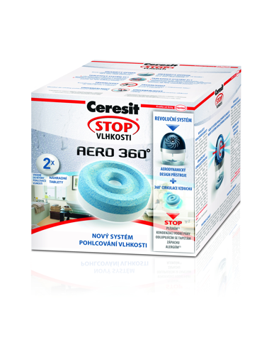 Obrázek z Ceresit Stop vlhkosti Aero 360° tablety 2 x 450 g 