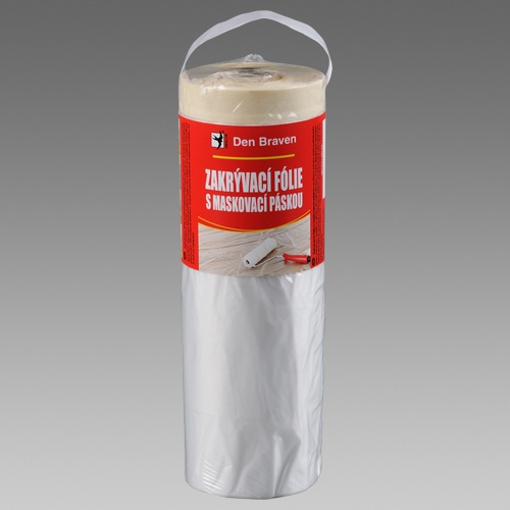 Obrázek z Den Braven Zakrývací fólie s maskovací páskou 50 cm x 33 m x 15 mm 