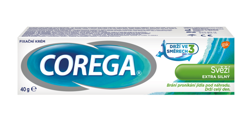 Obrázek z Corega fixační krém Svěží Extra silný 40 g 