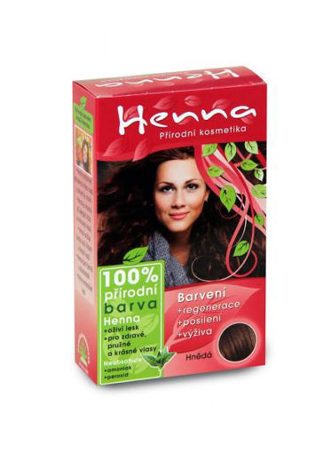 Obrázek z Henna 100% přírodní barva na vlasy Hnědá 