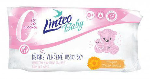 Obrázek z Linteo Baby vlhčené ubrousky Soft & Cream 72 ks 
