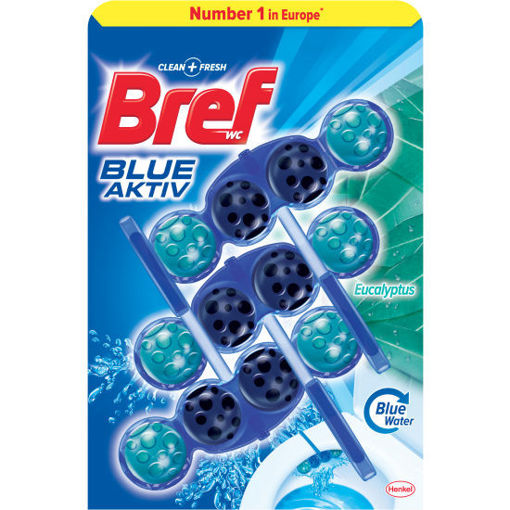 Obrázek z Bref Blue Aktive Eucalyptus  WC kuličky  3 × 50 g 