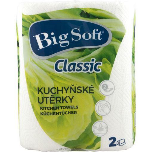 Obrázek z Big Soft Classic kuchyňské utěrky 2 role 50 útržků 