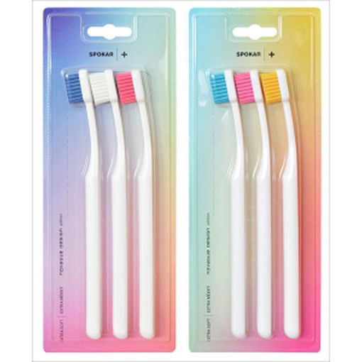 Obrázek z Spokar zubní kartáček 3428 PLUS extra soft 3 ks 