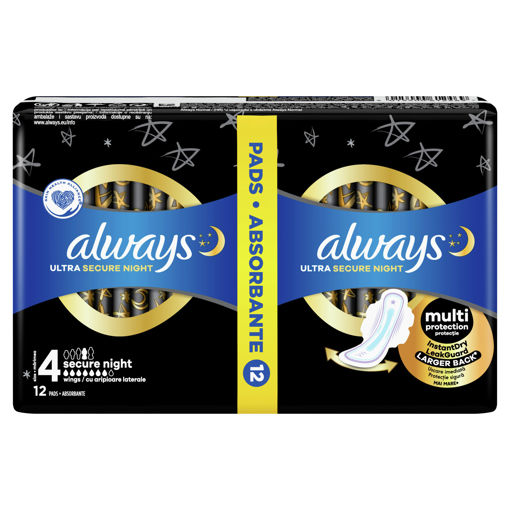 Obrázek z Always Ultra Secure Night Duopack 12 ks 