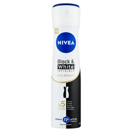 Obrázek z Nivea Black & White Invisible Silky Smooth sprej antiperspirant 150ml 