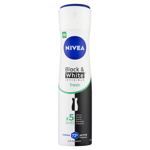 Obrázek z Nivea Black & White Invisible Fresh sprej antiperspirant 150ml 