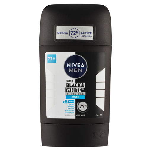 Obrázek z Nivea Men Black & White Invisible Fresh tuhý antiperspirant 50ml 