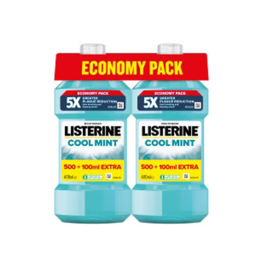 Obrázek z Listerine Cool Mint ústní voda 2 x 600 ml 