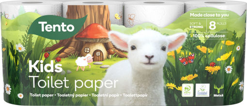 Obrázek z Tento KIDS  toaletní papír 3 vrstvy 8 rolí 