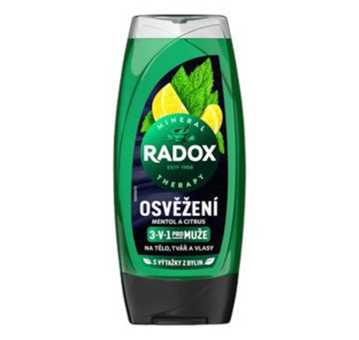 Obrázek z Radox Men osvěžení Mentol a citrus sprchový gel pro muže 225 ml 