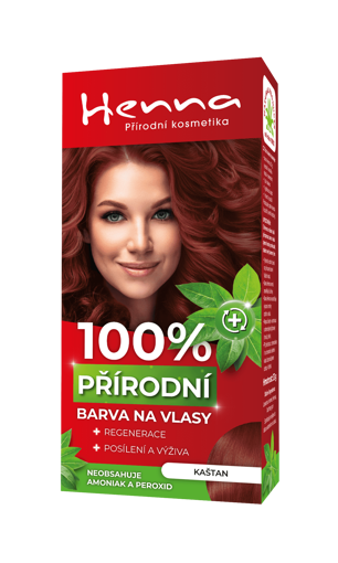 Obrázek z Henna 100% přírodní barva na vlasy Kaštan 