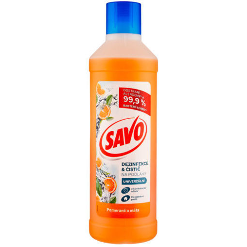 Obrázek z SAVO dezinfekce a čistič na podlahy Pomeranč & Máta  1000 ml 